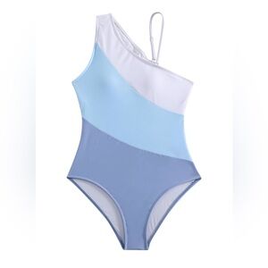 Women's One Piece Tummy Control Swimsuit One Shoulder Bathing Suit